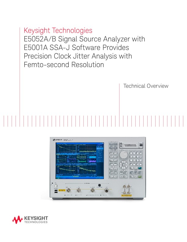 E5052A/B Signal Source Analyzer with E5001A SSAJ Software Provides